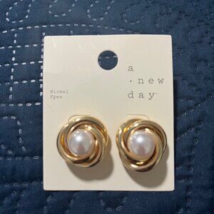 A New Day (Target) Pearl Button Earrings